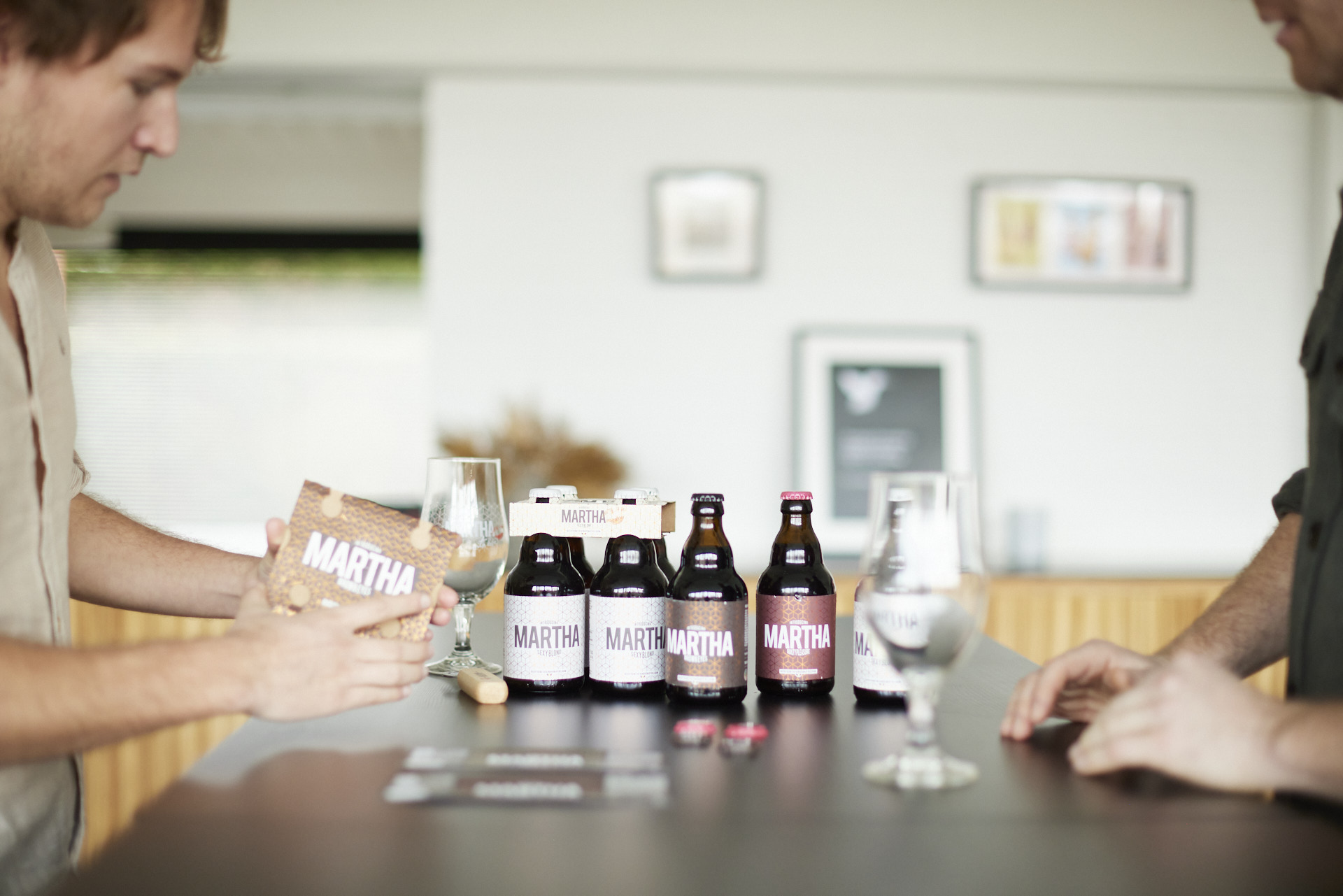 Visualisatie van de branding van het product Martha.