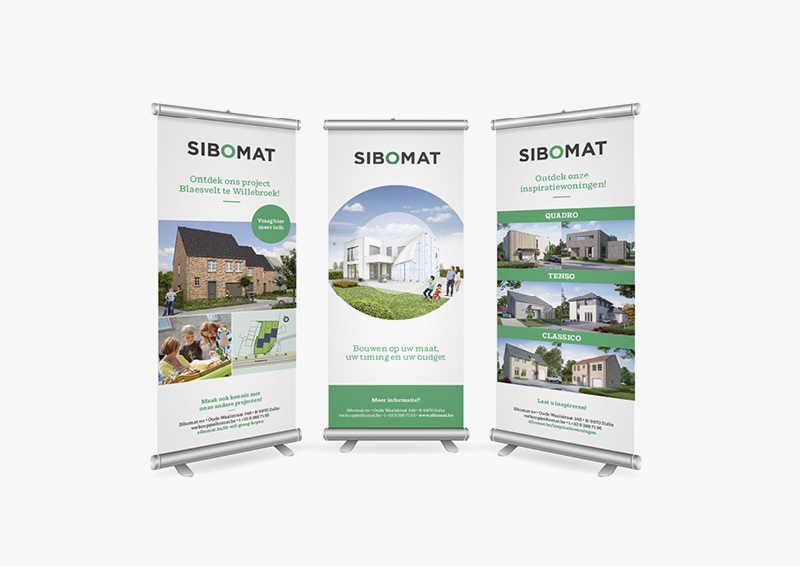 Roll up banners beurs