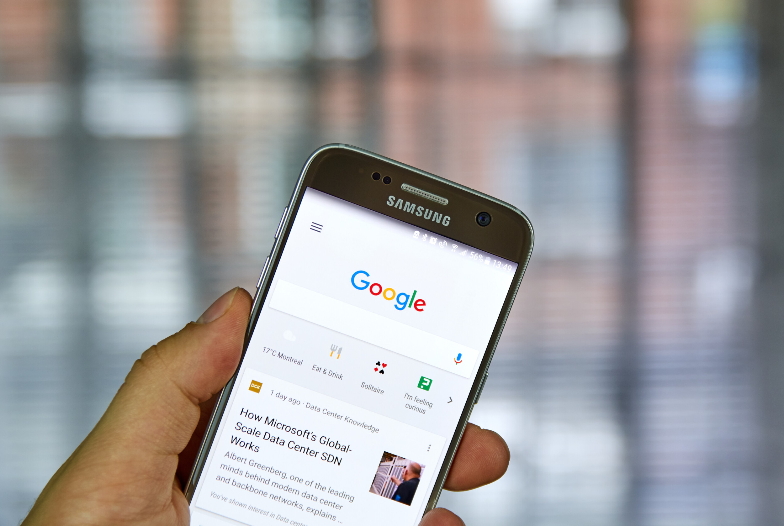 Visualisatie van GSM met Google op het scherm.