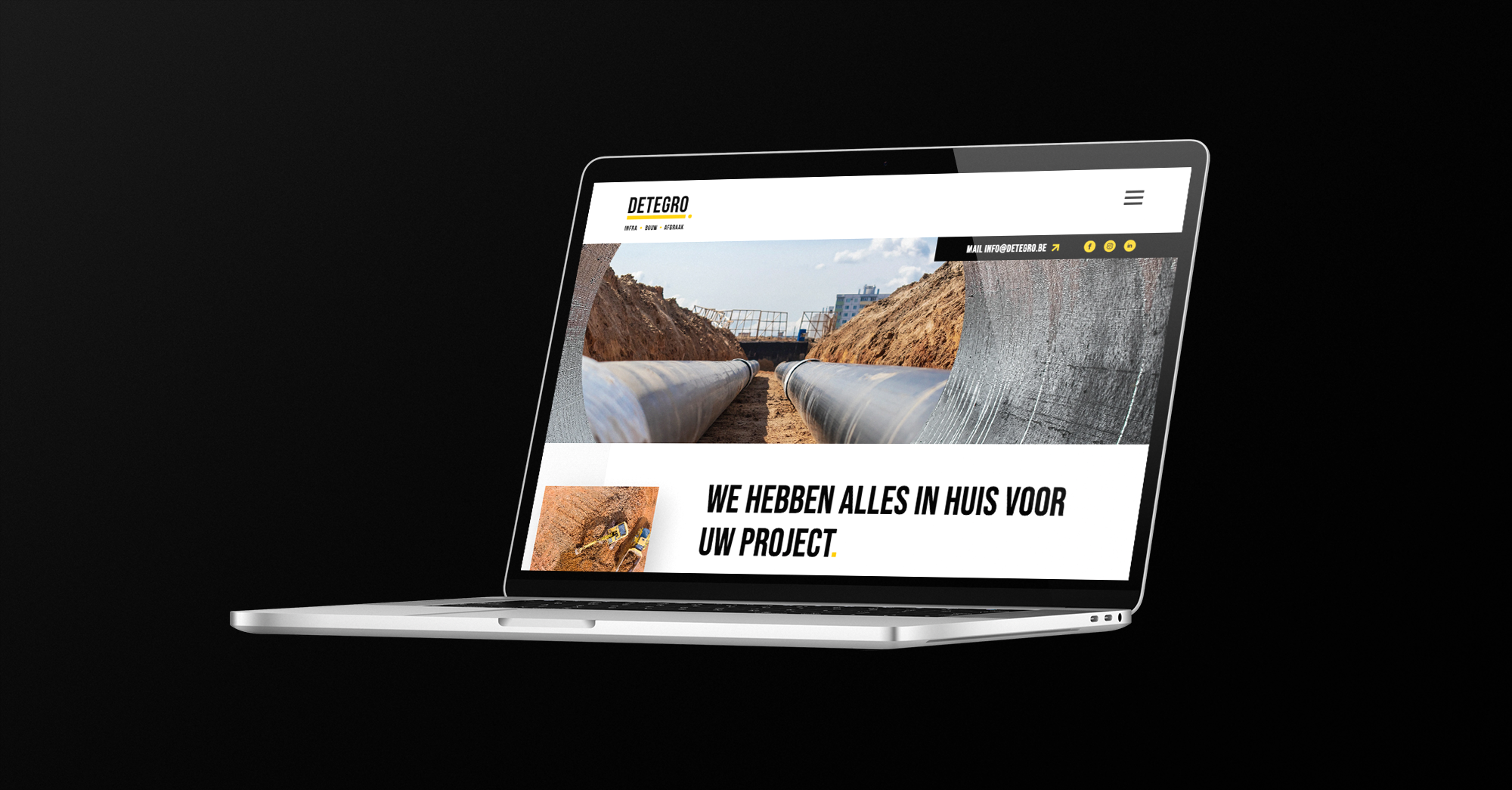 Work Case Hummingbirds: Detegro - Webdesign, Webdevelopment, Digital marketing, Social media campagnes, Social media marketing, Domeinregistratie, Videografie, Fotografie, Copywriting, Data tracking, Mailing campagnes, SEO, Drone