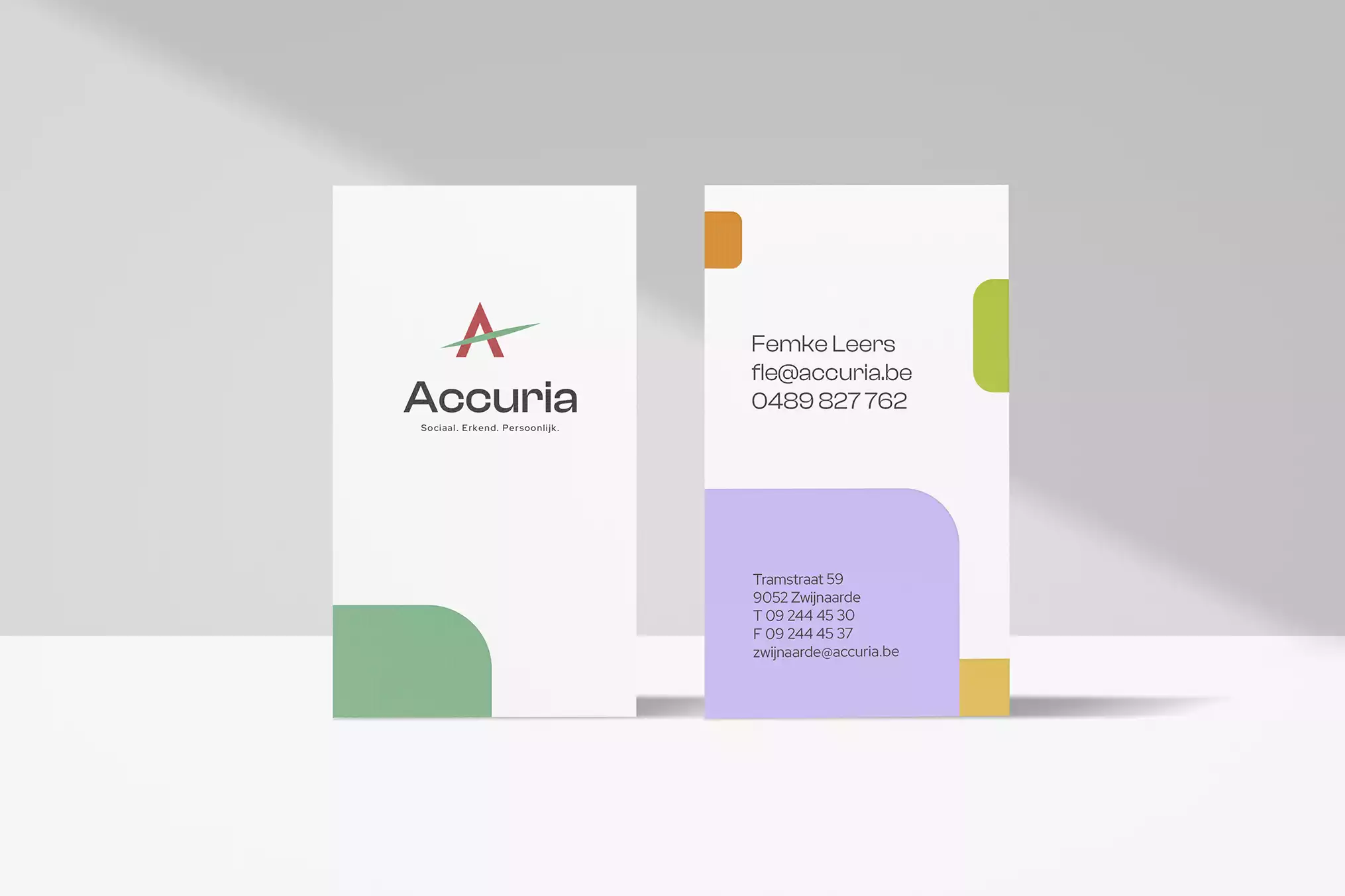 Work Case Hummingbirds: Accuria - Huisstijl, Visitekaartjes, Graphic Design, Affiches & flyers, Rebranding