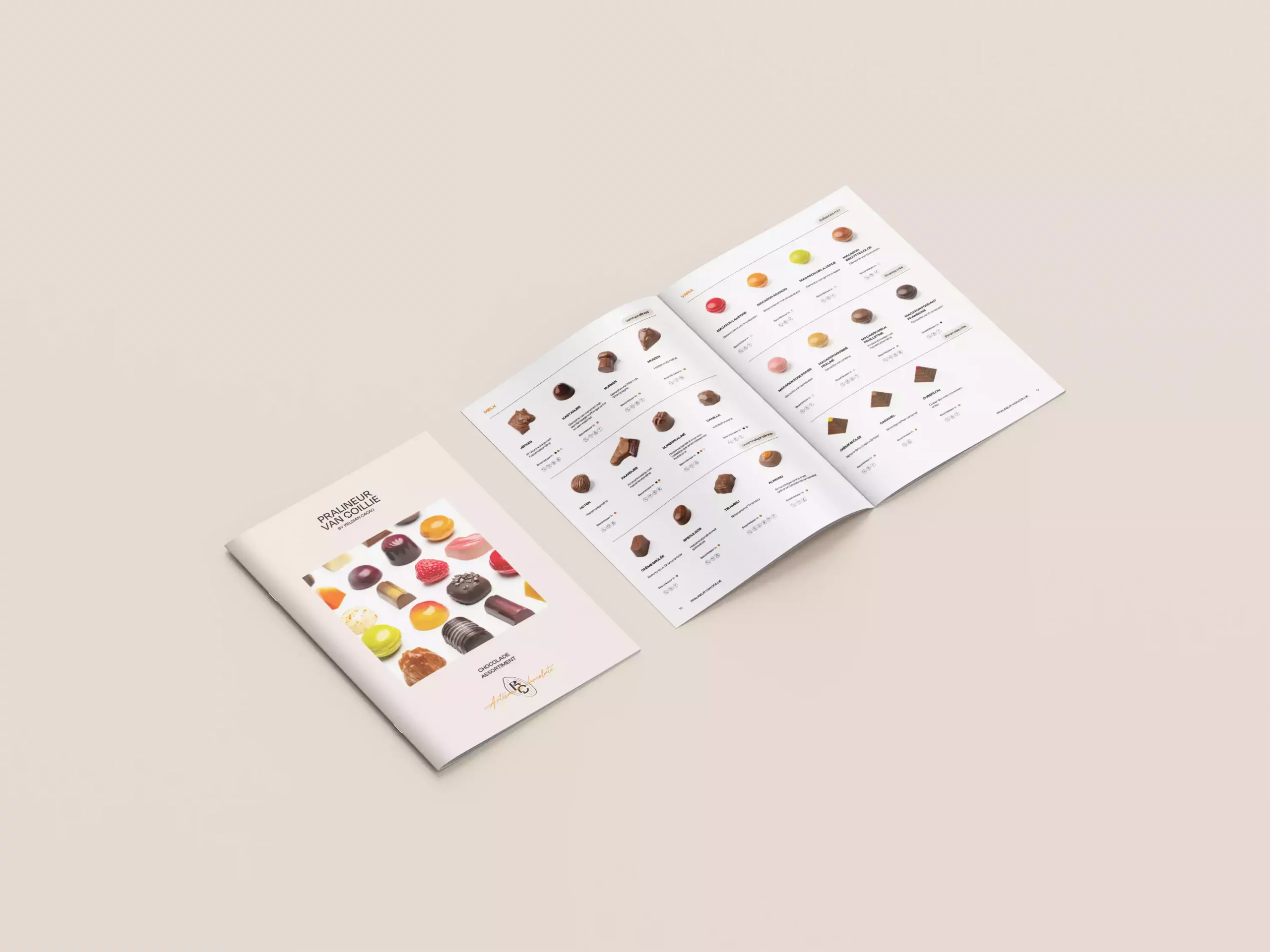 Work Case Hummingbirds: Pralineur Van Coillie - Fotografie, Brochures, Graphic Design