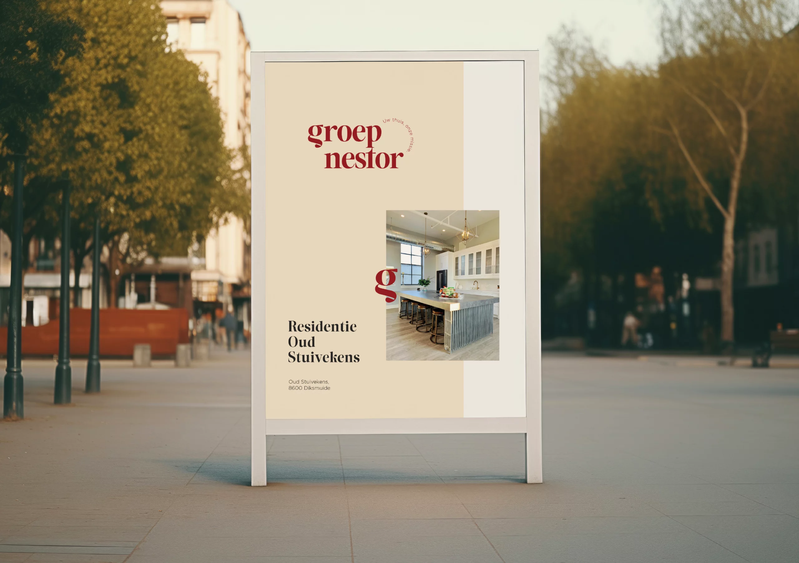 Work Case Hummingbirds: Groep Nestor - Branding, Merkpositionering, Strategy, Signalisatie & belettering, Affiches & flyers, Graphic Design, Huisstijl, Visitekaartjes