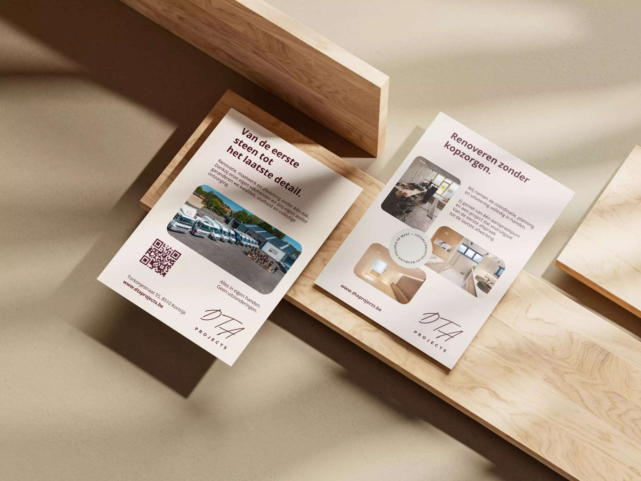 Work Case Hummingbirds: DTA Projects - Fotografie, Graphic Design, Huisstijl, Visitekaartjes, Brochures, Affiches & flyers, Advertenties & banners, Signalisatie & belettering, Branding, Rebranding, Strategy, Merkpositionering